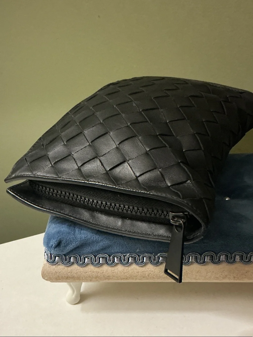 Bottega Veneta Intrecciato Paper Nylon Packable Duffle Black Woven Leather